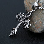 PENDRA Flamecross Gothic Flame Cross Pendant
