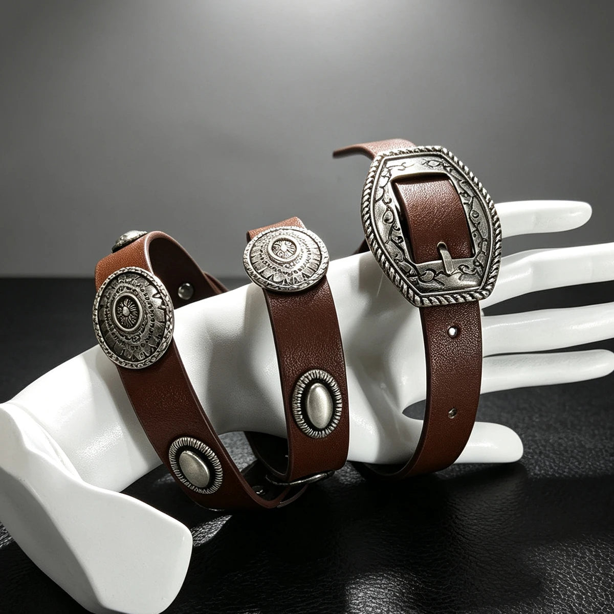 Leather Corset Belt for Women Renaissance Medieval Renaissance Viking Knight Cosplay Stage Performance Role-Playing Retro Belt