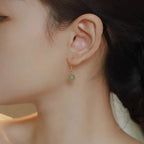 PENDRA Jade Geometry Hoop Earrings