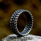 PENDRA Dragonscale Punk Stainless Steel Dragon Scale Ring