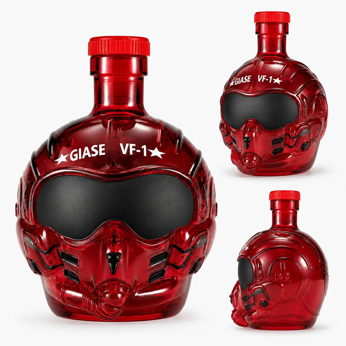 Top Gun Inspired Pilot Helmet Glass Decanter 350ML Whiskey Liquor Bottle Barware Home Decoration Gift