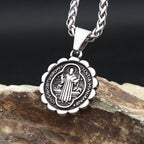 PENDRA Benedictus Stainless Steel Saint Benedict Pendant