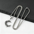PENDRA Thorn Moon Pendant Necklace
