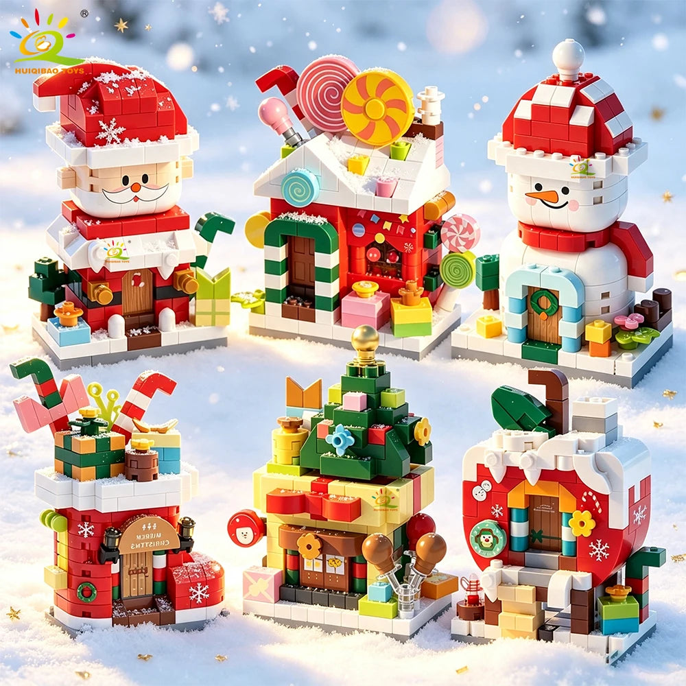 PENDRA Santa Snowman Mini Building Set