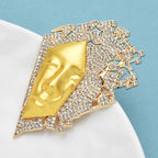 PENDRA Charming Art Face Brooch