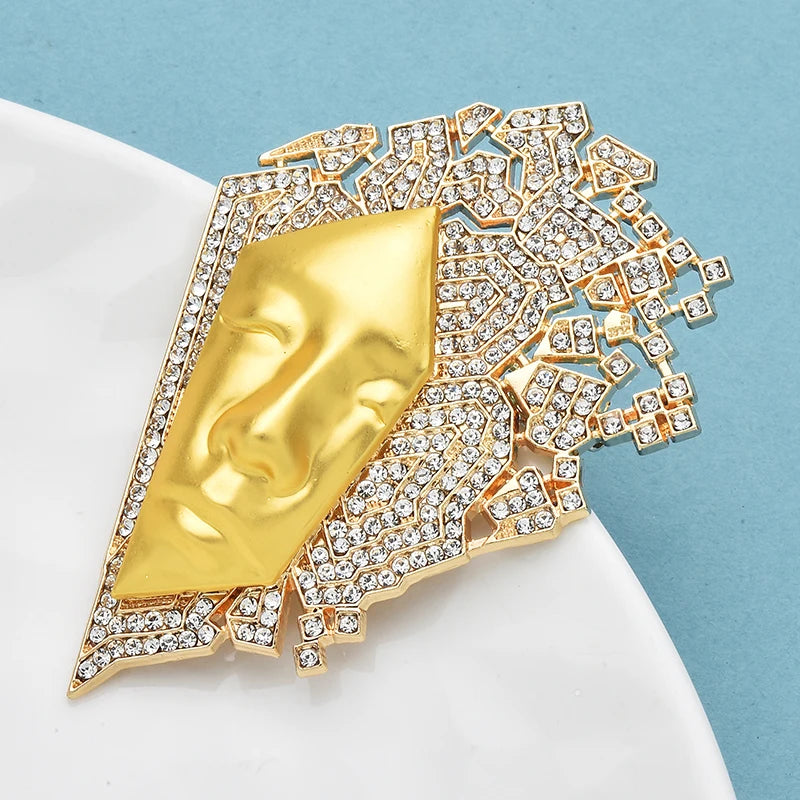 PENDRA Charming Art Face Brooch