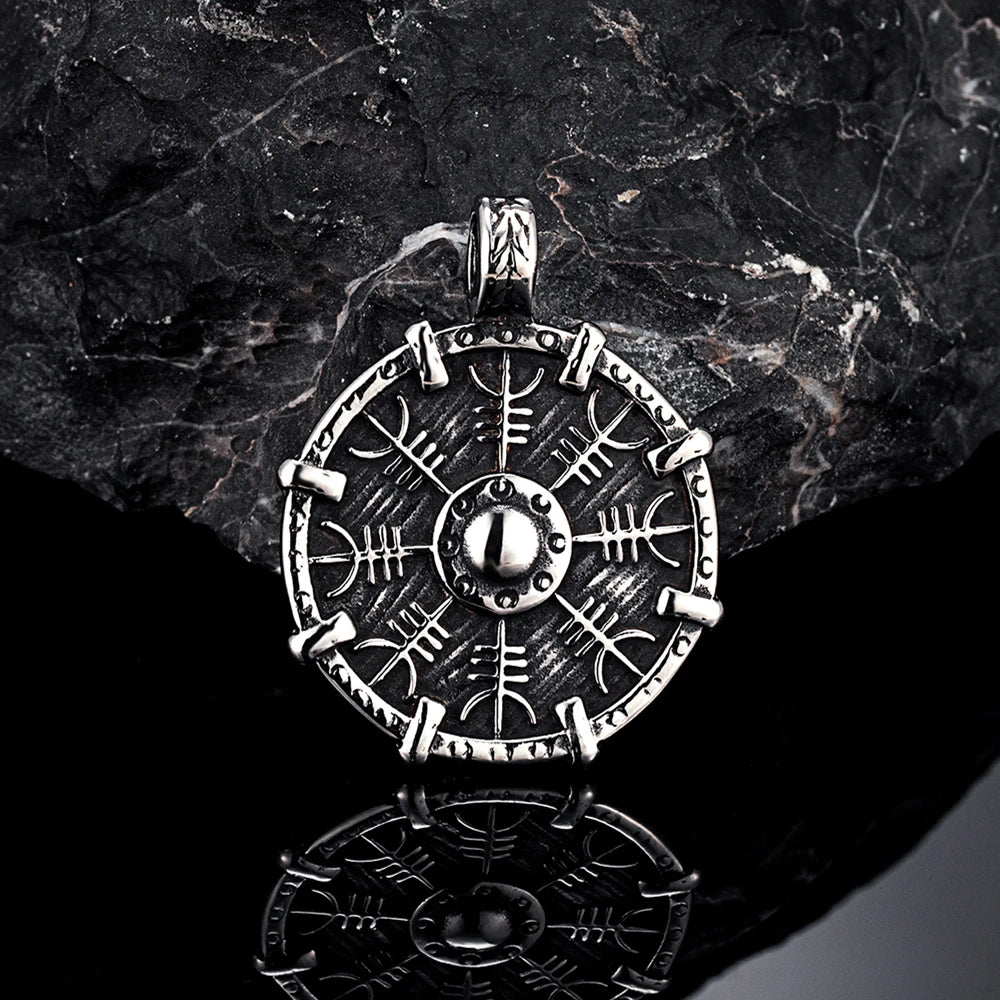 PENDRA Steel Compass Necklace