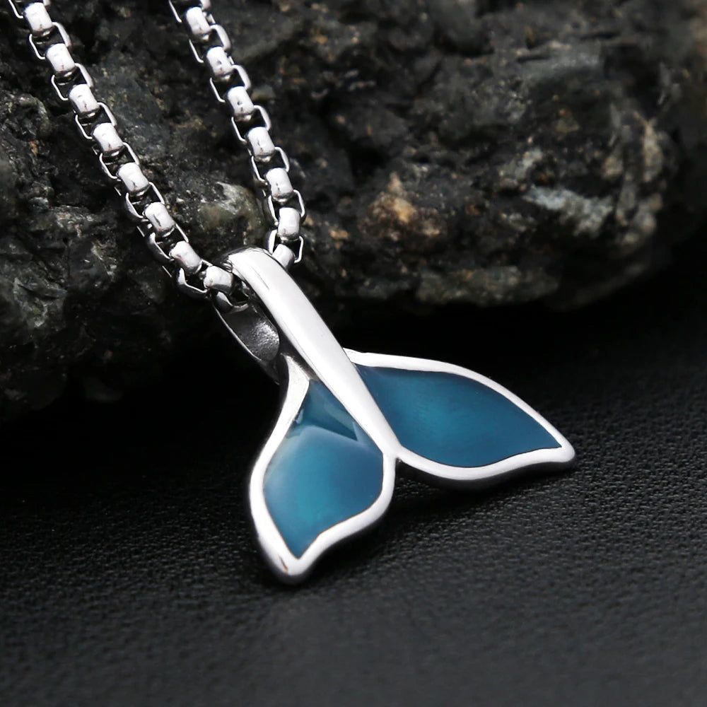 PENDRA Bluewhale Stainless Steel Whale Tail Pendant