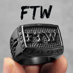 FTW Middle Finger Men Rings Stainless Steel Punk Vintage Cool Stuff Fashion Jewelry Accessories For Women Gift Wholesale