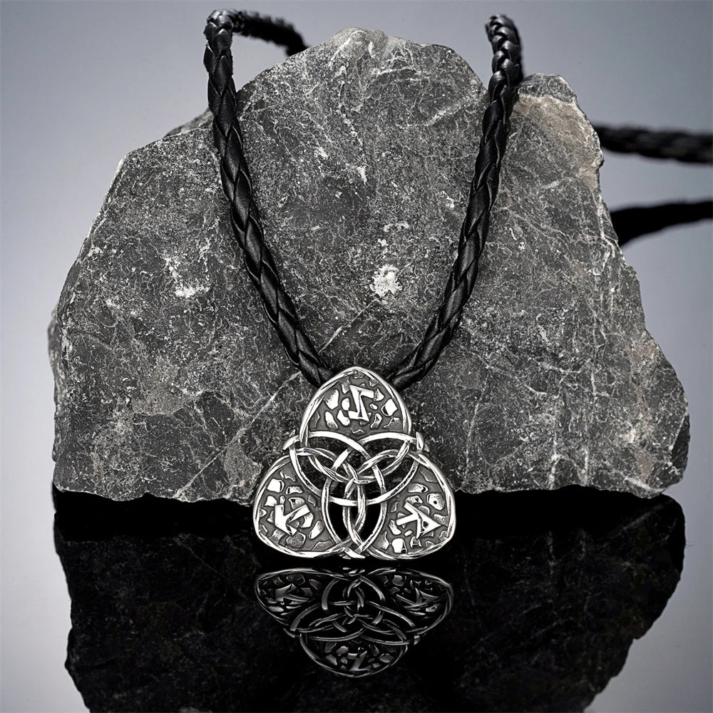 PENDRA Celtic Knot Rune Norse Necklace