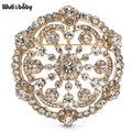 PENDRA Snowelle Sparkling Rhinestone Snowflake Brooch