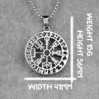 PENDRA Pirate Odin Runes Steel Necklace