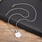 PENDRA Clover Leaf Rope Pendant Necklace