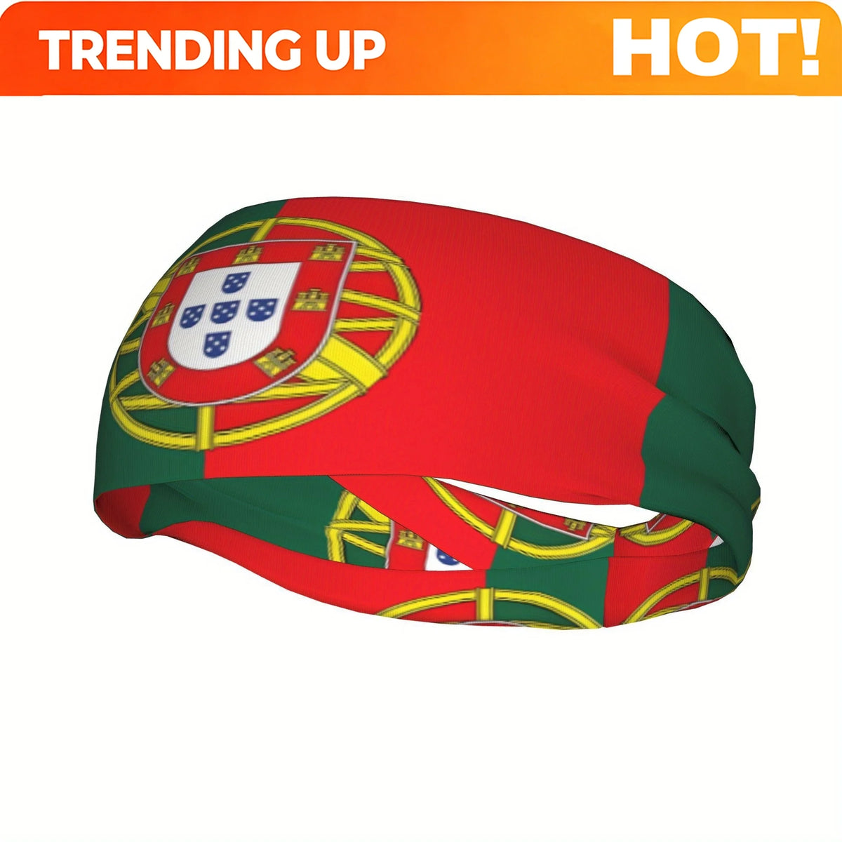 Sports Headband Featuring The Flag of Portugal
