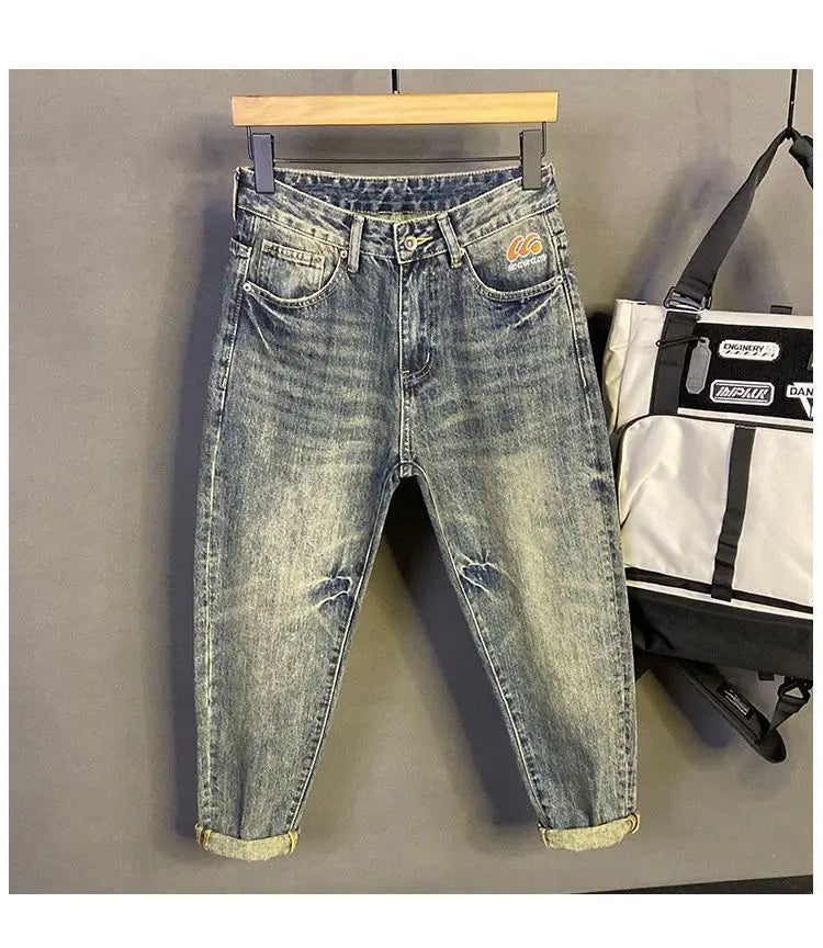 PENDRA Heavy Embroidered Brand Jeans