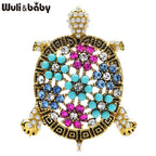 PENDRA Vintage Big Turtle Rhinestone Brooch
