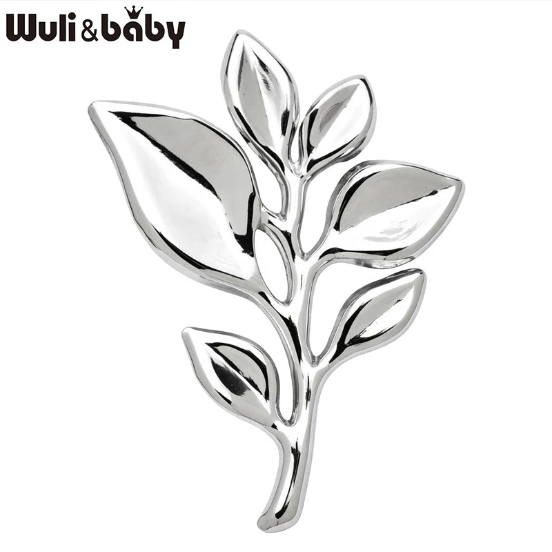 PENDRA Leafelle Stainless Steel Leaf Brooch