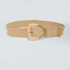 PENDRA Bellaine Straw Khaki Boho Belt