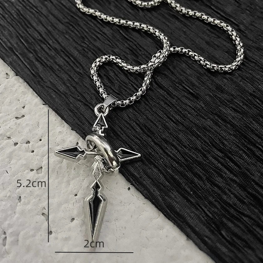 PENDRA Crossduo Gold and Silver Plated Cross Necklace