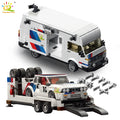 1536Pcs Building Block Race Car Trailer & Van Model Kit DIY Vehicle Transporter Se Assembly Construction Toy Educational Puzzle