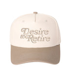 Desire to Retire Embroidered Trucker Hat - Adjustable Snapback Cap with Embroidered Letter Patch, Breathable Unisex Cap Suitable