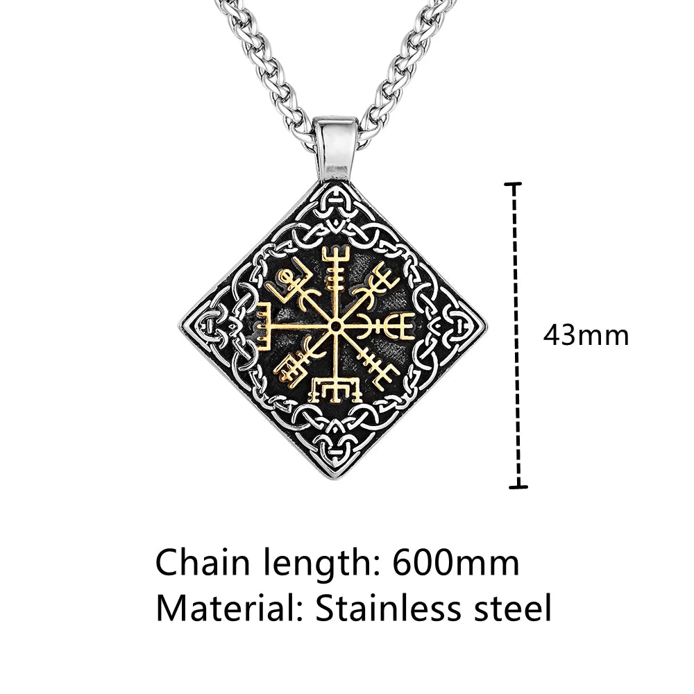 PENDRA Celtic Knot Gold Steel Necklace