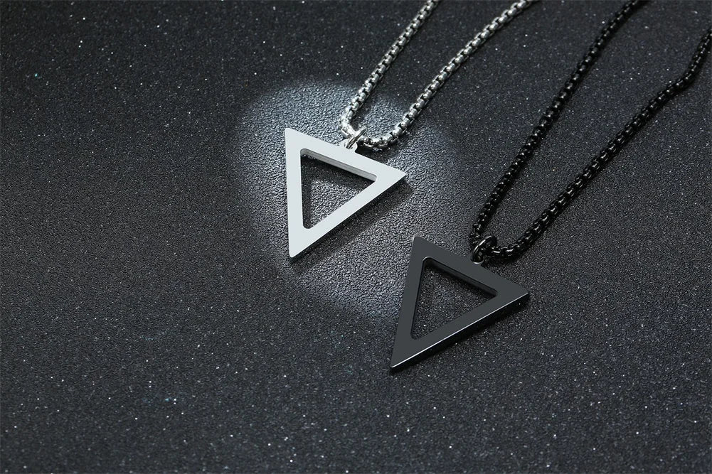 PENDRA Interlocking Triangle Pendant Necklace