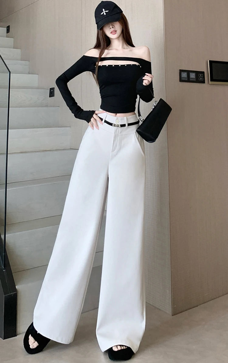 PENDRA Woolen Waisted Loose Pants
