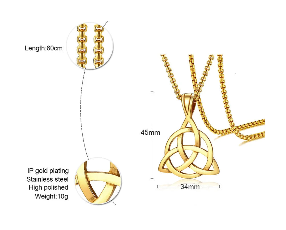 PENDRA Triquetra Knot Pendant Necklace