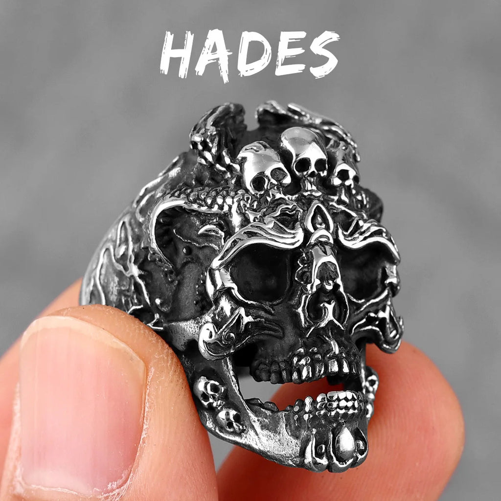 PENDRA Punk Gothic Skull Ring