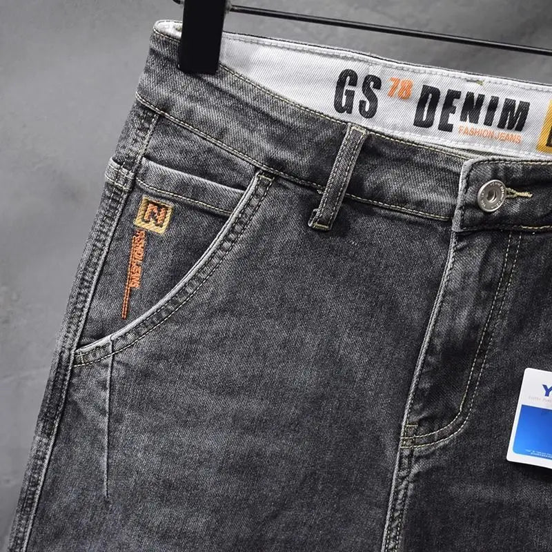 PENDRA Harajuku Slim Embroidered Jeans
