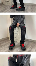PENDRA Washed End Ripped Pants