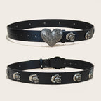 PENDRA Miralia D-Buckle Skull Gothic Belt
