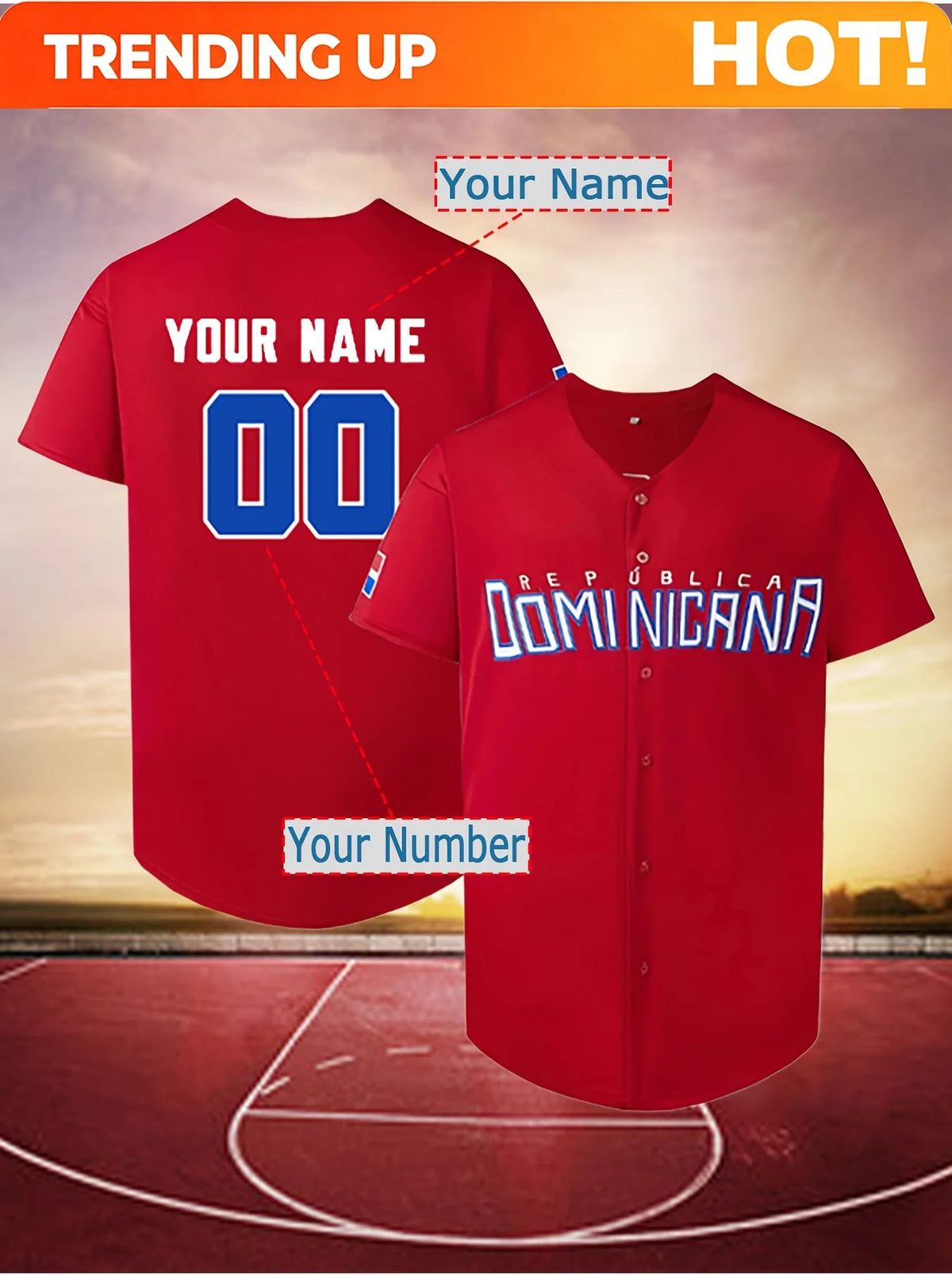 PENDRA Name Embroidery Jersey