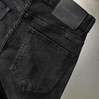 Ripped Jeans Men's Summer Thin Casual Elastic Versatile White Jeans Men's Korean Trendy Pants denim men clothing cargo pants