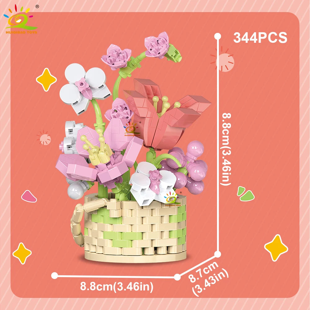 PENDRA Pot Rose Micro Building Set