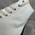 PENDRA White Eclipse White Canvas High-Top Zip Lace-Up Platform Sneakers