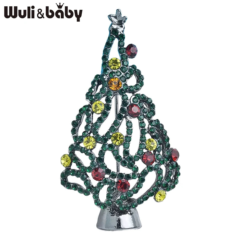 PENDRA Noelina Shining Christmas Tree Brooch
