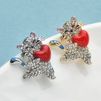 PENDRA Hold Heart Cat Brooch