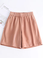 PENDRA Full Leather Wide Leg Shorts