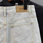 Light Blue Denim Shorts CowBoys Simple Solid Brand Summer New Slim-fit Non-elastic Washed Casual Half Pants Bermuda Shorts