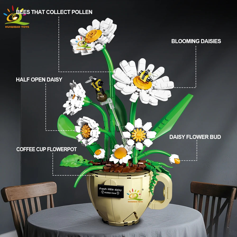 PENDRA Orchid Rose Floral Building Set