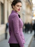 New Women's Solid Color Stand Collar Long-sleeved Slim-fit Short Jacket, Casual and Versatile, Elegant.