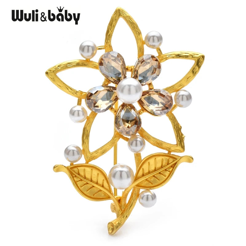 PENDRA Florielle2 Rhinestone Brooch