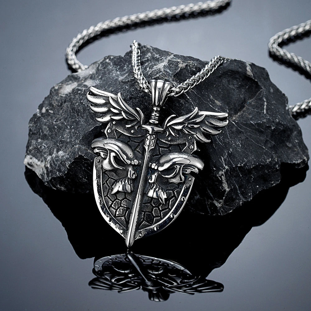 PENDRA Wing Norse Steel Necklace