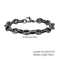 Retro Chain Bracelets for Men Boys,,Vintage Antique Stainless Steel Link Wristband,Classic Punk Jewelry Gifts