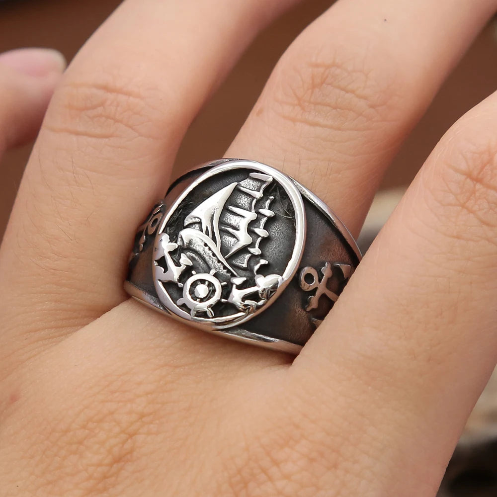 PENDRA Piratevessel Nordic Sailboat Pirate Ring