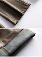 PENDRA Leather Elastic Waisted Pants