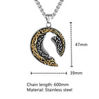 PENDRA Celtic Knot Rune Crow Necklace