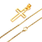 PENDRA Cross Hollow Pendant Necklace
